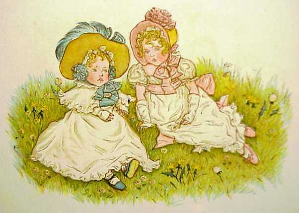 【お買い得人気】ケイト・グリーナウェイ　1882年　『Little Ann （ごめんなさい（ソファーで））』 木口木版画 Kate Greenaway 額装 木版画